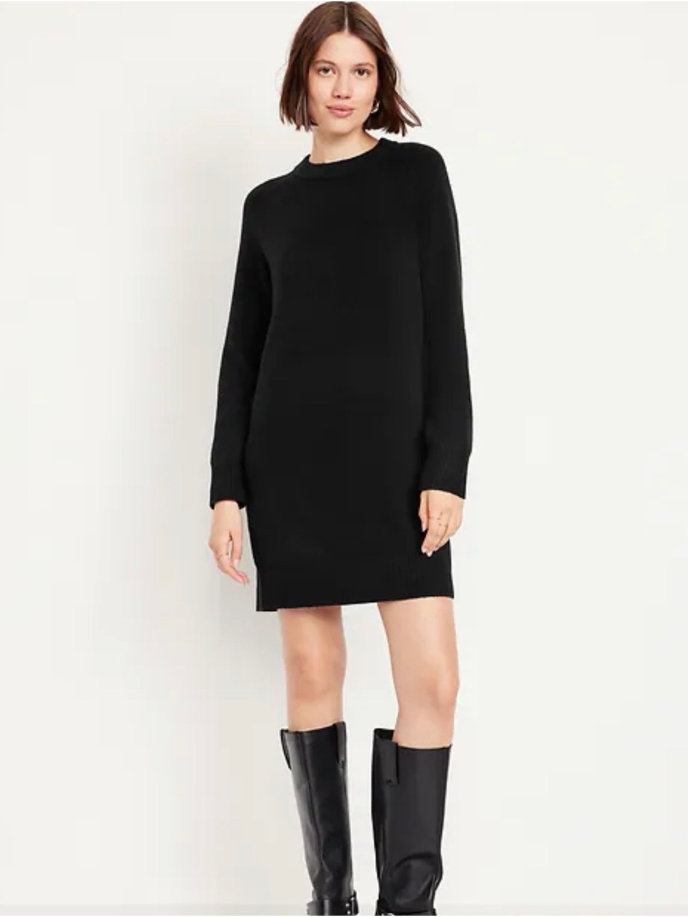 Old Navy Black Long-Sleeve sweater dress